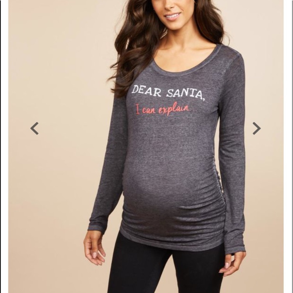 Dear Santa I Can Explain Christmas Maternity Shirt